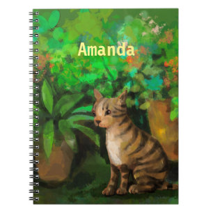 Cat in the garden notebook