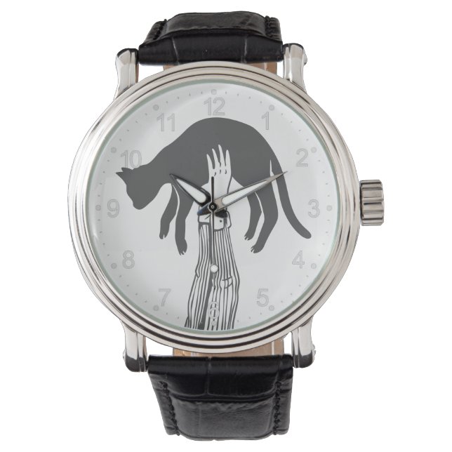 Cat in the hands of the owner - Choose back colour Watch (Front)