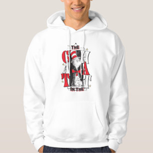 Cat In the Hat   B&W Text Hoodie