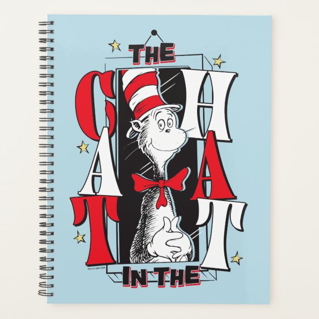 Cat In the Hat | B&W Text Planner (Front)