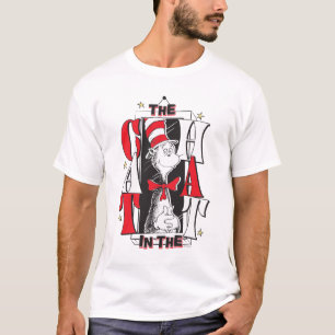 Cat In the Hat   B&W Text T-Shirt