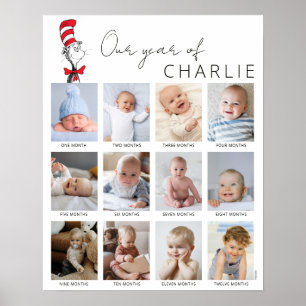 Cat in the Hat   Baby's 1st Year Photo Collage Poster