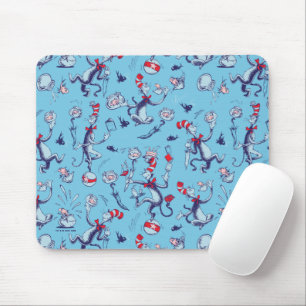 Cat In The Hat Blue Pattern Mouse Mat