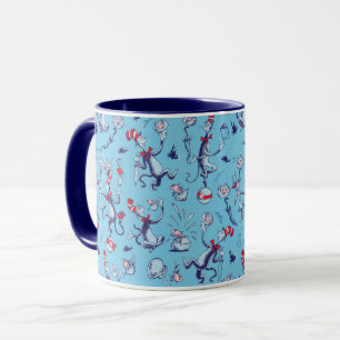 Cat In The Hat   Blue Pattern Mug