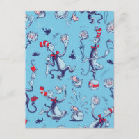 Cat In The Hat | Blue Pattern