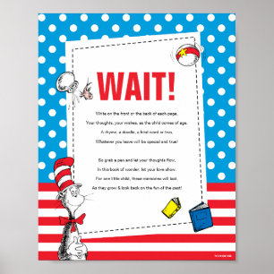 Cat in the Hat Book Guest Book Party Sign