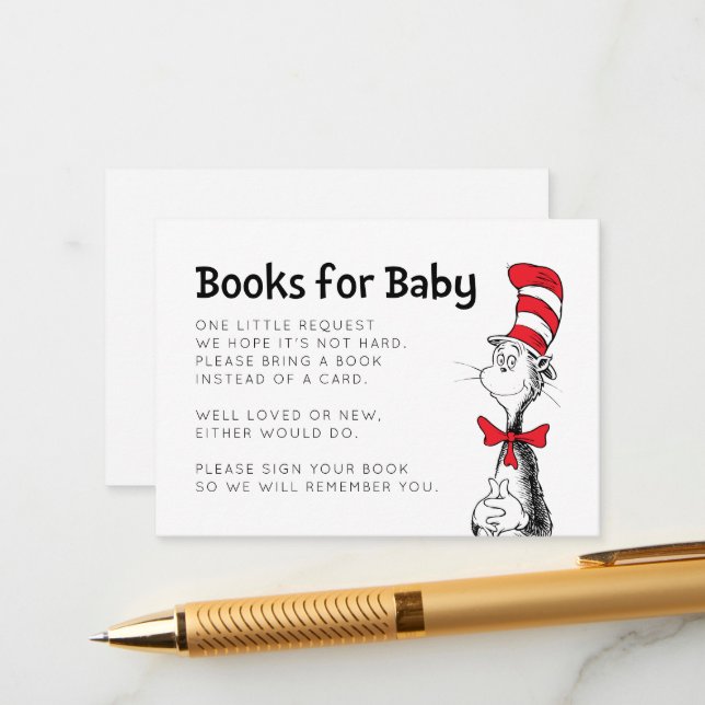 Cat in the Hat | Books for Baby Insert Card (Front/Back In Situ)