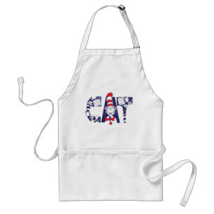 Cat In the Hat Cat Face Text Standard Apron