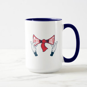 Cat In the Hat   Cat Text Bow Tie Mug