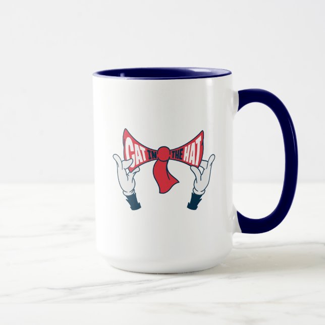 Cat In the Hat | Cat Text Bow Tie Mug (Right)