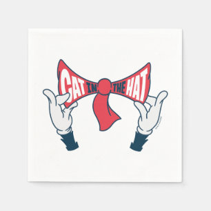 Cat In the Hat   Cat Text Bow Tie Napkin