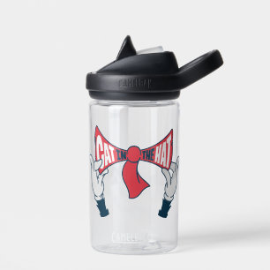 Cat In the Hat Cat Text Bow Tie Water Bottle