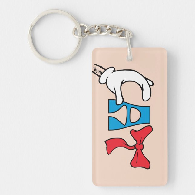 Cat In the Hat | Cat Text Key Ring (Front)