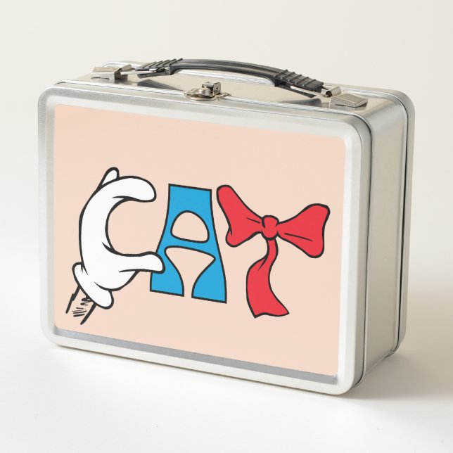Cat In the Hat | Cat Text Metal Lunch Box (Front)