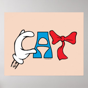 Cat In the Hat   Cat Text Poster
