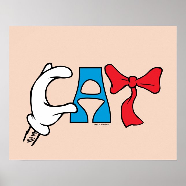Cat In the Hat | Cat Text Poster (Front)