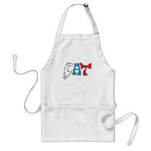 Cat In the Hat Cat Text Standard Apron