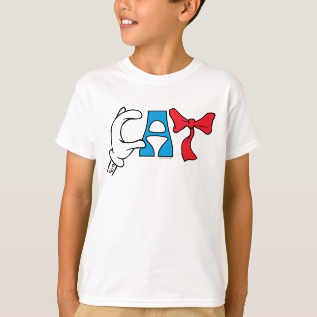 Cat In the Hat | Cat Text T-Shirt (Front)