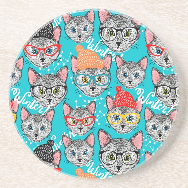 Cat in the hat coaster (Front)