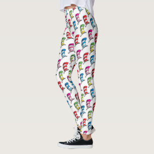 Cat In The Hat Colourful Hat Pattern Leggings
