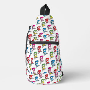 Cat In The Hat Colourful Hat Pattern Sling Bag