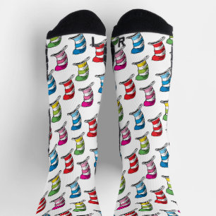 Cat In The Hat Colourful Hat Pattern Socks