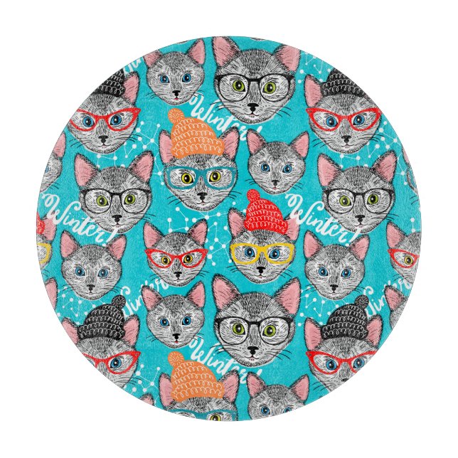 Cat in the hat cutting board (Front)