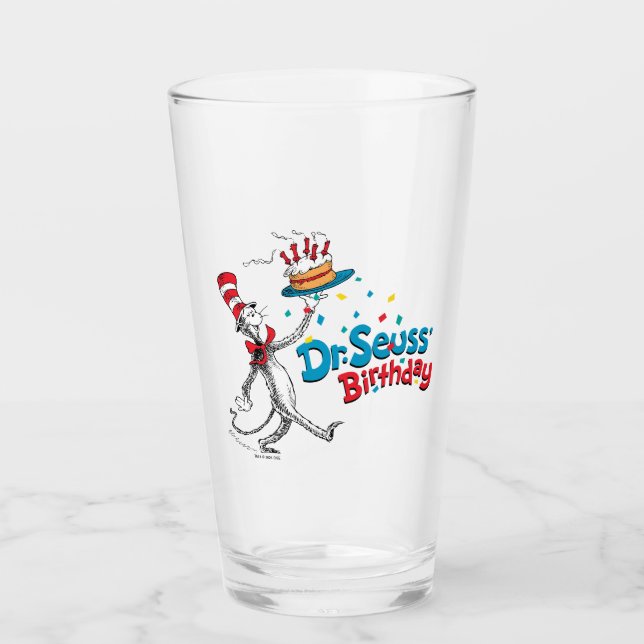 Cat in the Hat | Dr. Seuss's Birthday Glass (Front)