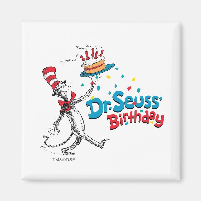 Cat in the Hat | Dr. Seuss's Birthday Magnet (Front)