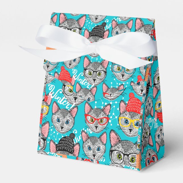 Cat in the hat favour box (Front Side)