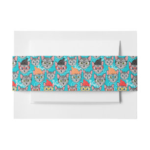 Cat in the hat invitation belly band