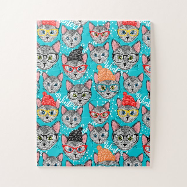 Cat in the hat jigsaw puzzle (Vertical)