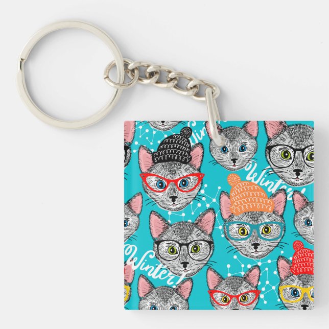 Cat in the hat  key ring (Front)