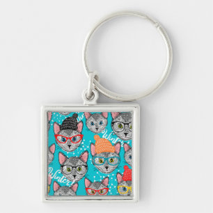 Cat in the hat  key ring