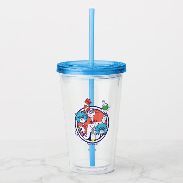 Cat in the Hat & Lab Tech One Lab Tech Two Acrylic Tumbler (Front)