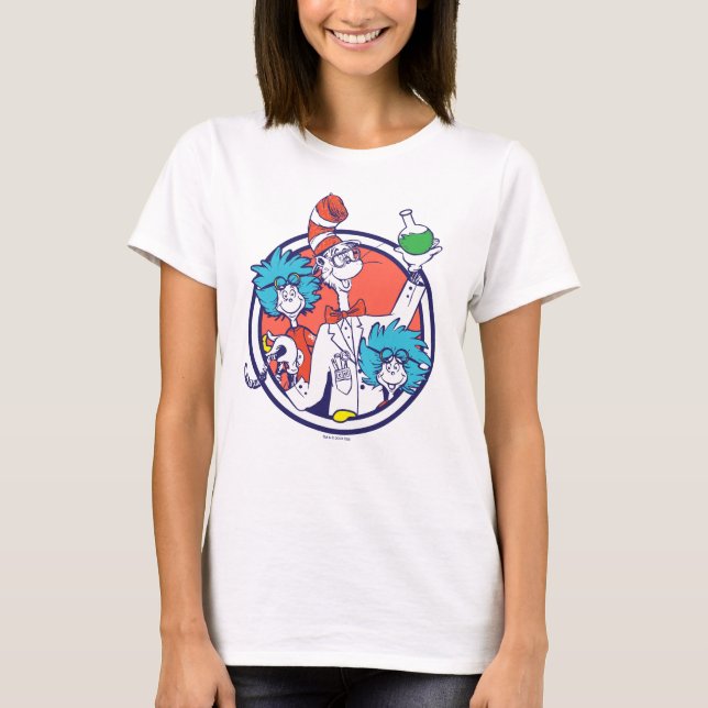 Cat in the Hat & Lab Tech One Lab Tech Two T-Shirt (Front)