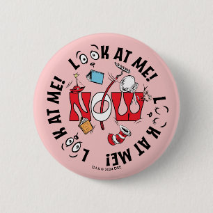 Cat In the Hat Look At Me! Look At Me! 6 Cm Round Badge