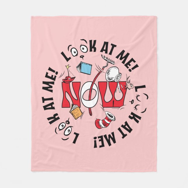 Cat In the Hat | Look At Me! Look At Me! Fleece Blanket (Front)