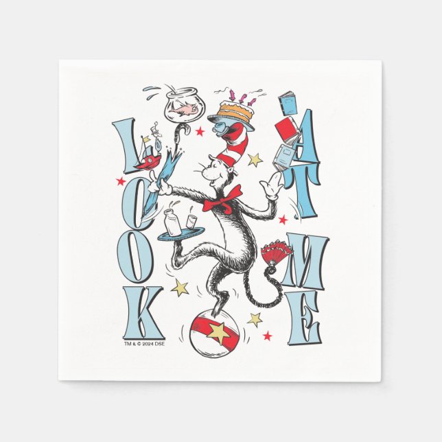 Cat In the Hat | Look At Me Napkin (Front)