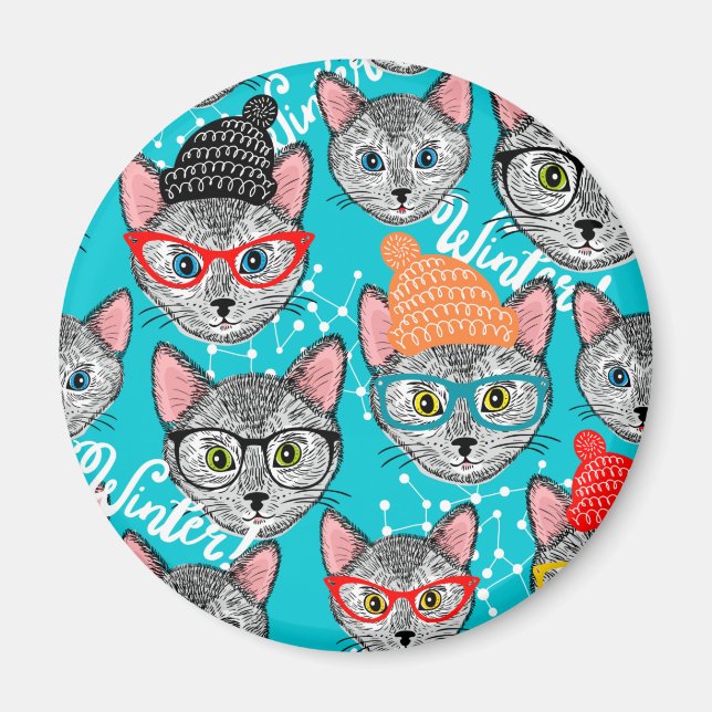 Cat in the hat magnet (Front)
