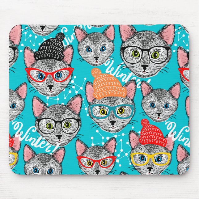 Cat in the hat mouse mat (Front)
