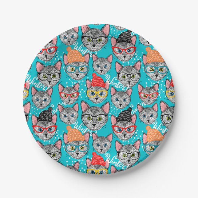 Cat in the hat paper plate (Front)