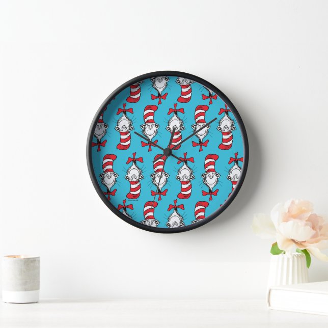 Cat In The Hat Pattern Clock (Home)