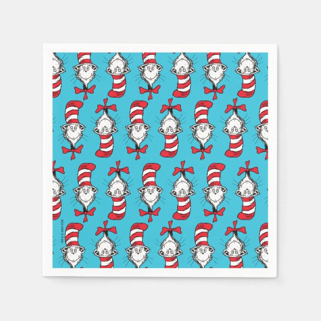 Cat In The Hat Pattern Napkin (Front)