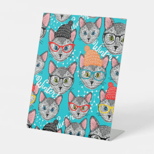 Cat in the hat pedestal sign