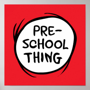 Cat in the Hat   Preschool Thing Poster