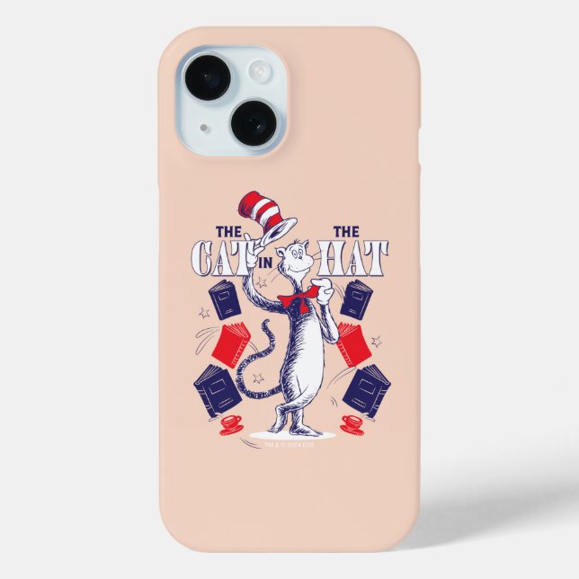 Cat In the Hat | Reading Books Case-Mate iPhone Case (Back)