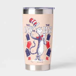 Cat In the Hat   Reading Books Insulated Tumbler