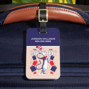 Cat In the Hat   Reading Books Luggage Tag