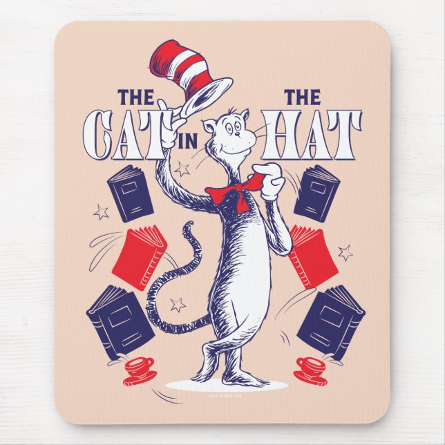 Cat In the Hat | Reading Books Mouse Mat (Front)